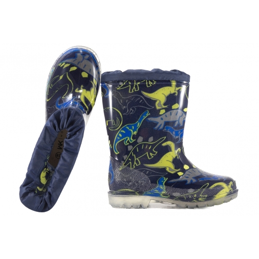 WOJTYŁKO 3G6015G KALOSZE DZIECIĘCE CHŁOPIĘCE GUMOWCE Z WKŁADKĄ