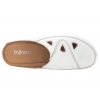 POLLONUS 0683 KLAPKI DAMSKIE PEŁNE KOTURN SKÓRA białe