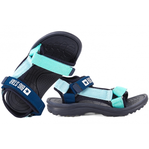 BIG STAR RR374520  SANDAŁKI DZIECIĘCE SPORTOWE  NA PIANCE PU granatowe