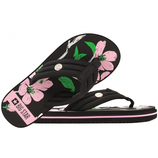 BIG STAR RR274A111 JAPONKI DAMSKIE KLAPKI BASEN PLAŻA PRYSZNIC czarne
