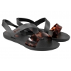 IPANEMA 82429 VIBE SANDAL PŁASKIE SANDAŁY DAMSKIE PLAŻOWE czarne bursztynowe