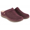 LADIE'S STYLE XY-L1074 AŻUROWE KLAPKI DAMSKIE NA KOTURNIE PEŁNE EKO purple