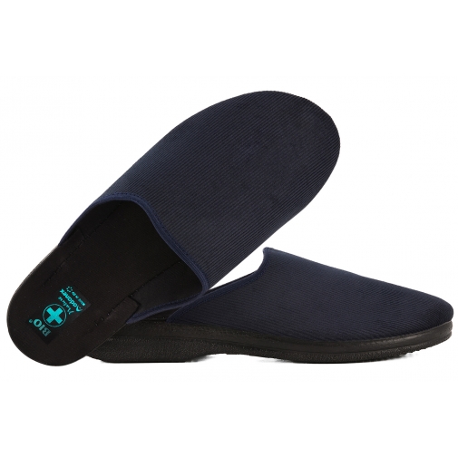 ADANEX 29583 TEKSTYLNE DOMOWE MĘSKIE KAPCIE PAPCIE KLAPKI SZTRUKSOWE BIO PU