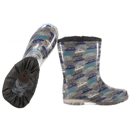 WOJTYŁKO 2G5058S KALOSZE CHŁOPIĘCE GUMOWCE Z WKŁADKĄ