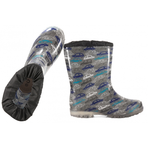 WOJTYŁKO 5G5058S KALOSZE CHŁOPIĘCE GUMOWCE Z WKŁADKĄ