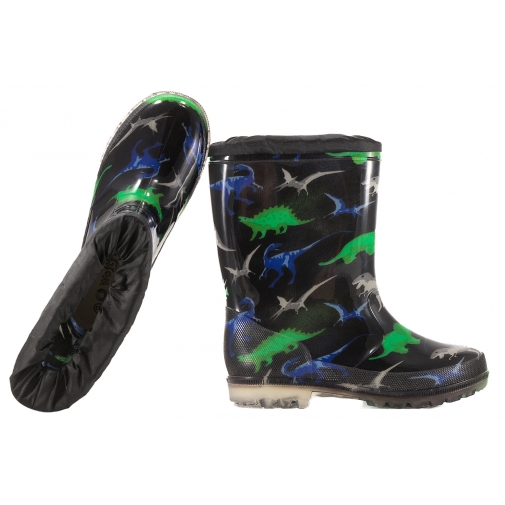 WOJTYŁKO 3G5057C KALOSZE CHŁOPIĘCE GUMOWCE Z WKŁADKĄ
