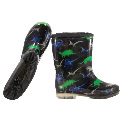 WOJTYŁKO 5G5075C KALOSZE CHŁOPIĘCE GUMOWCE Z WKŁADKĄ