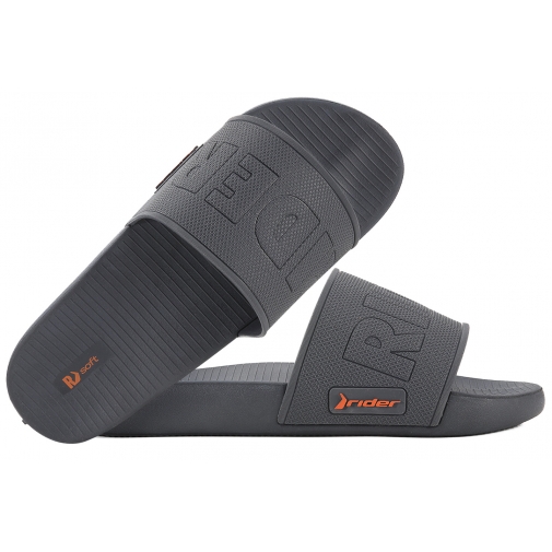 RIDER 12321 RIDER GRID SLIDE KLAPKI BASENOWE LETNIE DOMOWE MĘSKIE grafitowe