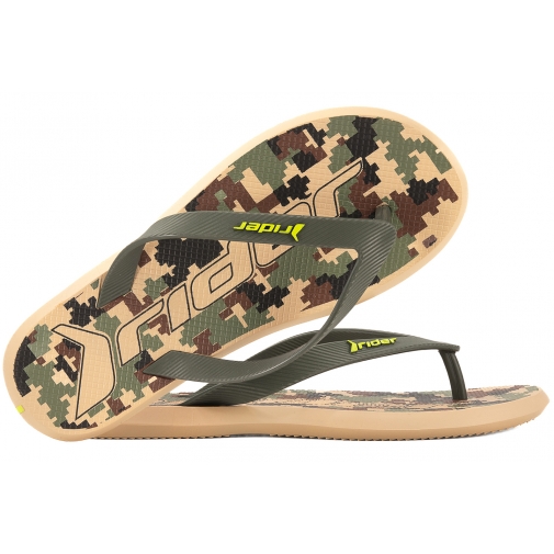 RIDER 83633 R1 ENERGY VII  JAPONKI KLAPKI BASENOWE MĘSKIE PCV khaki