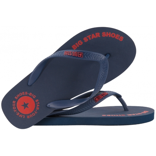 BIG STAR LL174424 JAPONKI MĘSKIE KLAPKI NA BASEN PLAŻĘ PRYSZNIC granatowe