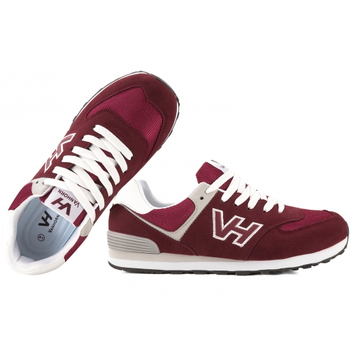 VANHORN 25-27300BU2 BUTY SPORTOWE SNEAKERSY MĘSKIE bordowe
