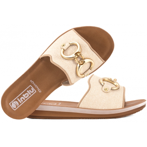 INBLU ZO-09 KLAPKI DAMSKIE PŁASKIE COMFORT SOFT PU ghiaccio