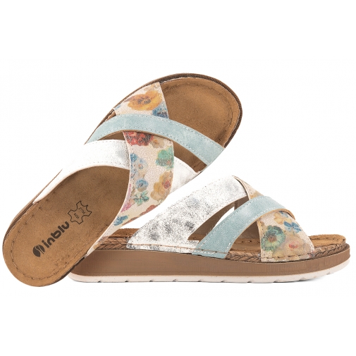 INBLU GS-52 KLAPKI DAMSKIE KOMFORT SOFT PU SKÓRZANA WKŁADKA wielokolorowy