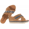 INBLU FG-40 KLAPKI DAMSKIE KOMFORT SOFT EKO camel/jeans
