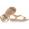 INBLU BV-43 SANDAŁY DAMSKIE COMFORT SOFT EKO PU piaskowy/złoty