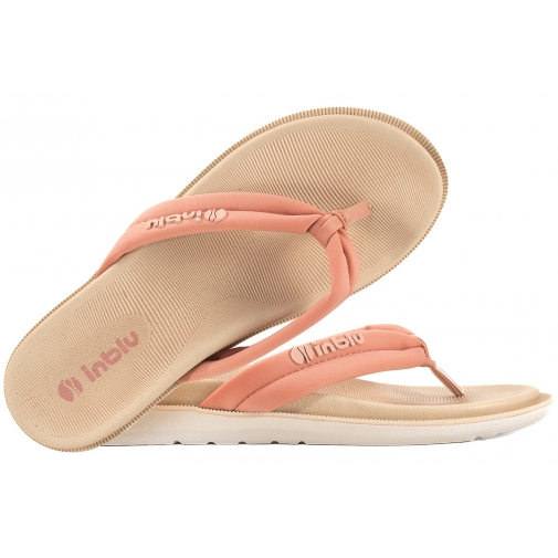 INBLU SF-04 JAPONKI DAMSKIE KLAPKI LETNIE PLAŻOWE TEKSTYLNE brudny róż