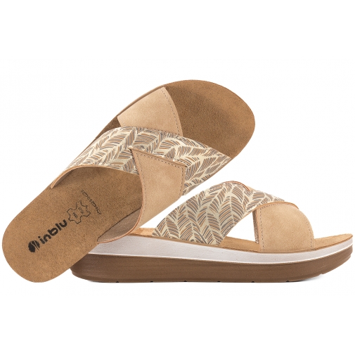 INBLU FT-18 KLAPKI LETNIE DAMSKIE KOMFORT SKÓRZANA WKŁADKA PU