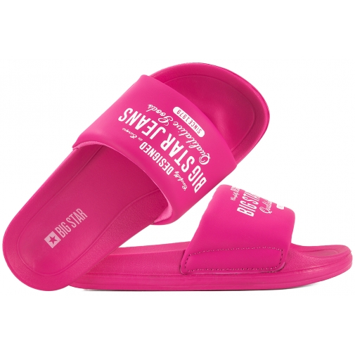 BIG STAR NN374519 KLAPKI DZIEWCZĘCE Z PIANKI BASEN, PLAŻA, PRYSZNIC fuksja