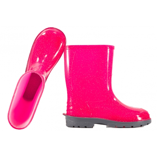 LEMIGO ELZA 949 KALOSZE GUMOWCE DZIEWCZĘCE róż brokat