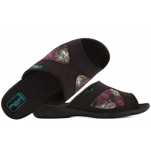 ADANEX 29632 TEKSTYLNE DOMOWE DAMSKIE KLAPKI KAPCIE PAPCIE NA HALUKSY ORTOline