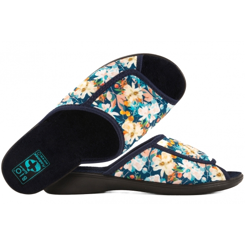 ADANEX 29821 TEKSTYLNE DOMOWE DAMSKIE KLAPKI KAPCIE PAPCIE BIO PU