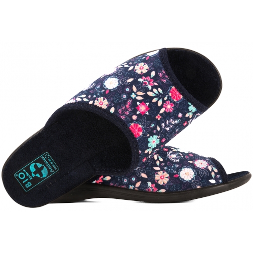 ADANEX 29845 TEKSTYLNE DOMOWE DAMSKIE KAPCIE PAPCIE KLAPKI BIO PU