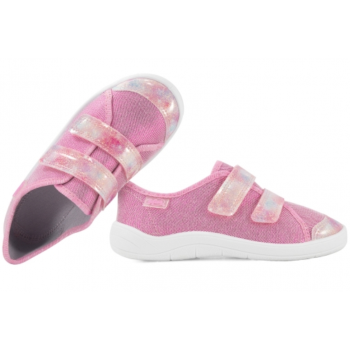 BEFADO 772Y006 TRAMPKI DZIEWCZĘCE TENISÓWKI SZKOLNE TEKSTYLNE KAPCIE