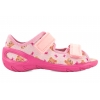 BEFADO 063X032 SANDAŁKI DZIEWCZĘCE DOMOWE TEKSTYLNE KAPCIE PAPCIE WKŁ.SKÓRA