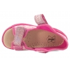 BEFADO 063P015 SANDAŁKI DZIEWCZĘCE DOMOWE TEKSTYLNE KAPCIE PAPCIE WKŁ. SKÓRA