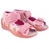 BEFADO 342P069 SANDAŁKI TEKSTYLNE DZIEWCZĘCE DOMOWE KAPCIE PAPCIE WKŁ.SKÓRA