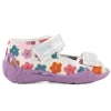 BEFADO 342P068 SANDAŁKI TEKSTYLNE DZIEWCZĘCE DOMOWE KAPCIE PAPCIE WKŁ.SKÓRA