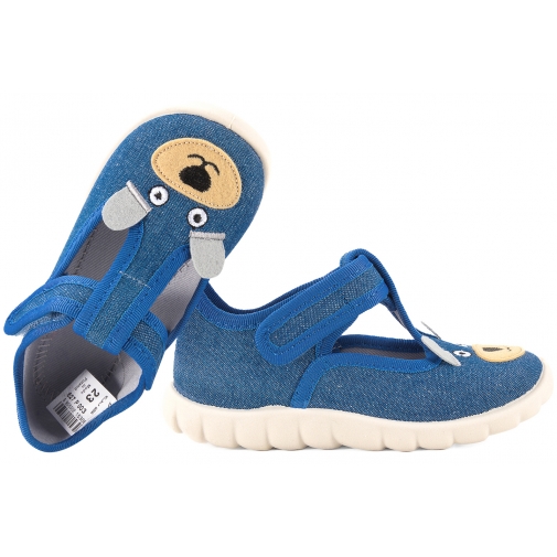 BEFADO 627P003 TEKSTYLNE DOMOWE CHŁOPIĘCE KAPCIE PAPCIE RZEP