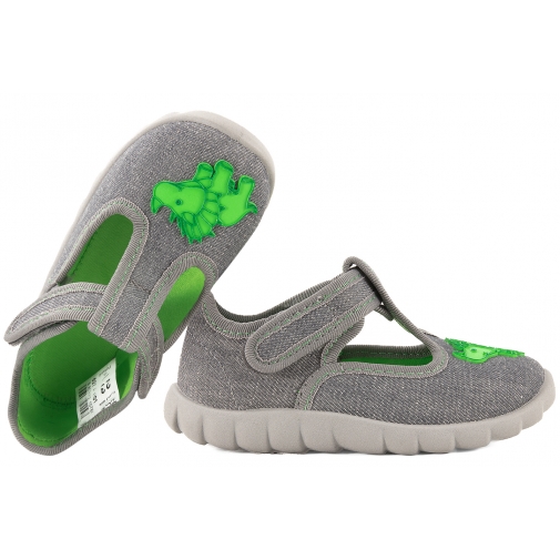 BEFADO 627P001 TEKSTYLNE DOMOWE CHŁOPIĘCE KAPCIE PAPCIE RZEP