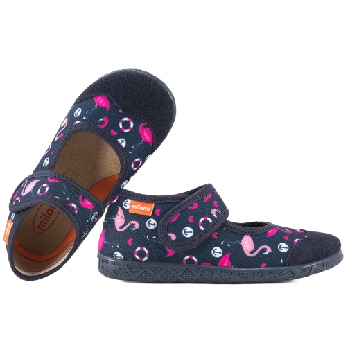 MILAMI 111-BR-18 BALERINY TEKSTYLNE DOMOWE ELASTYCZNE KAPCIE PAPCIE RZEP