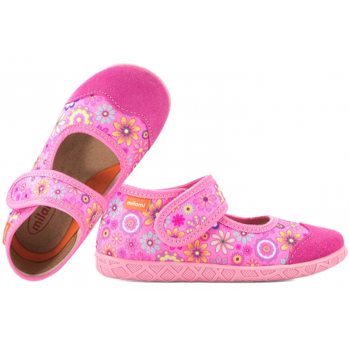 MILAMI 111-BR-8 BALERINY TEKSTYLNE DOMOWE ELASTYCZNE KAPCIE PAPCIE RZEP