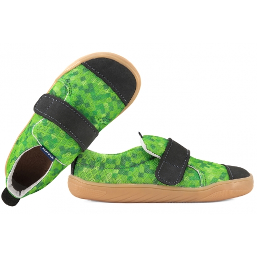 MAZUREK SOFTEX BAREFOOT SKÓRZANO-TEKSTYLNE PÓŁBUTY DZIECIĘCE KAPCIE PAPCIE