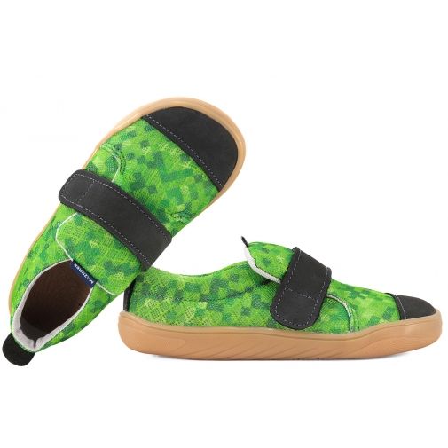 MAZUREK SOFTEX BAREFOOT SKÓRZANO-TEKSTYLNE PÓŁBUTY DZIECIĘCE KAPCIE PAPCIE
