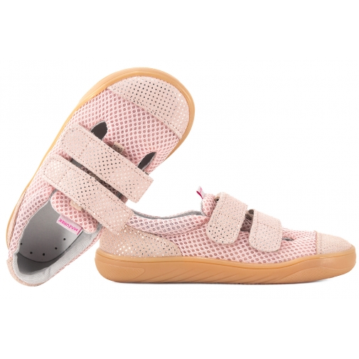 MAZUREK SLIPPER POWDERY DOTS BAREFOOT SKÓRZANO-TEKSTYLNE PÓŁBUTY KAPCIE