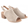 FILIPPO DS4475 SANDAŁY DAMSKIE AŻUROWE NA OBCASIE SKÓRA złoty beż