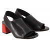 FILIPPO DS3729 SKÓRZANE SANDAŁY DAMSKIE NA OBCASIE czarne