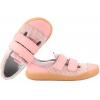 MAZUREK SLIPPER PINK BAREFOOT SKÓRZANO-TEKSTYLNE PÓŁBUTY KAPCIE