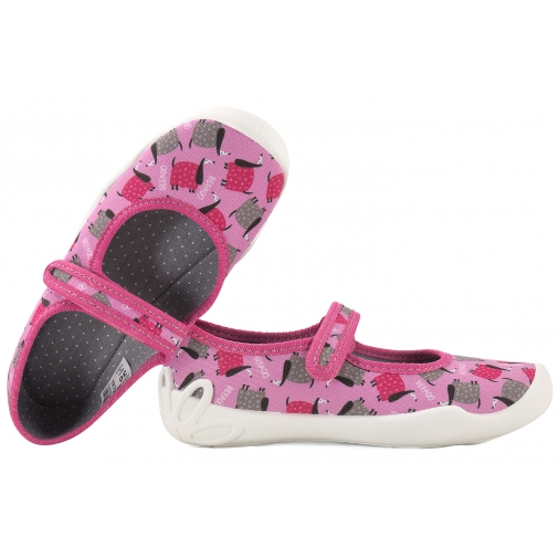 BEFADO 114X549 BALERINKI TEKSTYLNE DOMOWE DZIEWCZĘCE KAPCIE PAPCIE SOFT rzepy