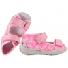 BEFADO 342P066 SANDAŁKI TEKSTYLNE DZIEWCZĘCE DOMOWE KAPCIE PAPCIE WKŁ.SKÓRA