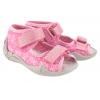 BEFADO 342P066 SANDAŁKI TEKSTYLNE DZIEWCZĘCE DOMOWE KAPCIE PAPCIE WKŁ.SKÓRA
