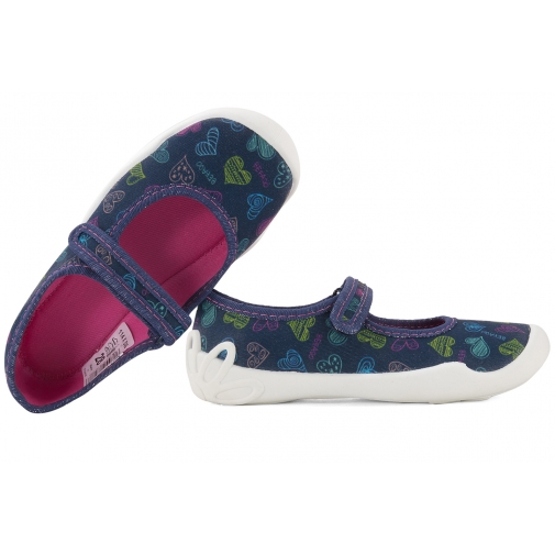 BEFADO 114Y535 BALERINKI TEKSTYLNE DOMOWE DZIEWCZĘCE KAPCIE PAPCIE SOFT