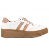 FILIPPO DP6776 PÓŁBUTY DAMSKIE SNEAKERSY NA PLATFORMIE SKÓRZANE białe