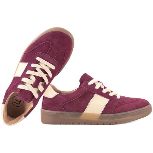 FILIPPO DP6770 PÓŁBUTY DAMSKIE SPORTOWE SNEAKERSY SKÓRZANE bordowe