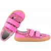 MAZUREK SLIPPER SWEET FUCHSIA BAREFOOT SKÓRZANO-TEKSTYLNE PÓŁBUTY KAPCIE