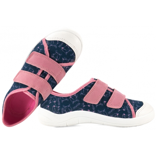 BEFADO 772Y012 TRAMPKI DZIEWCZĘCE TENISÓWKI SZKOLNE KAPCIE PAPCIE RZEPY