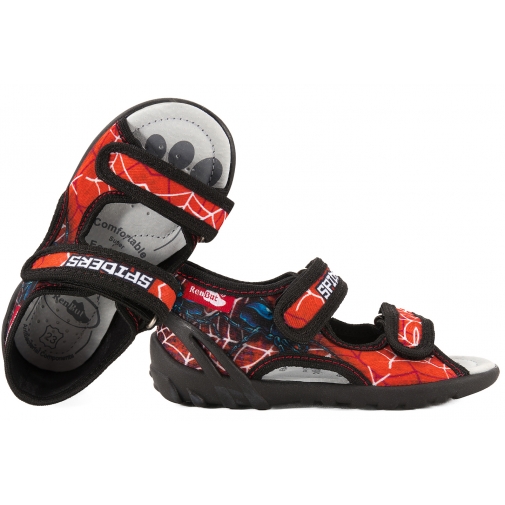 RENBUT 13-112 SANDAŁKI TEKSTYLNE CHŁOPIĘCE DOMOWE KAPCIE PAPCIE RZEPY